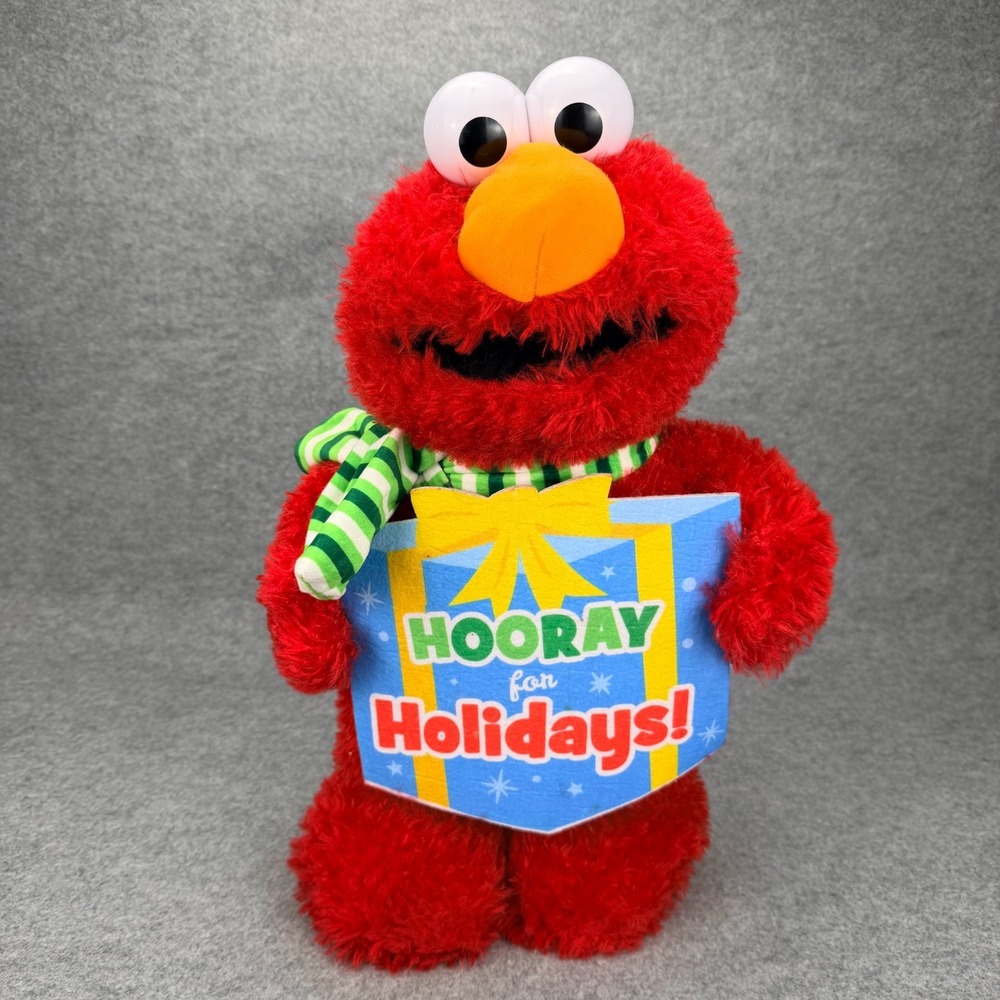 Sesame Street Elmo Hooray for Holidays Plush Animated Singing Dancing 2024 18in